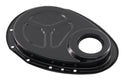 Steel Timing Chain Cover Set for Chevy Small Block 283–350 - 2-Piece SBC Timing Cover Kit - Black
