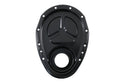 Steel Timing Chain Cover Set for Chevy Small Block 283–350 - 2-Piece SBC Timing Cover Kit - Black