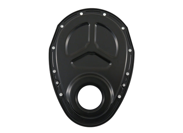 Steel Timing Chain Cover Kit for Roller Cam Fits 1955–1995 Chevy SBC 283–400 – Black