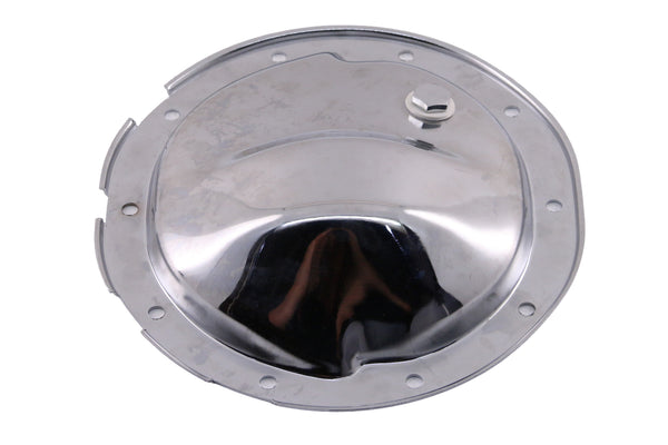 1964-UP CHEVY-GM CHROME STEEL REAR DIFFERENTIAL COVER - 10 BOLT W- 8.5" RING GEAR