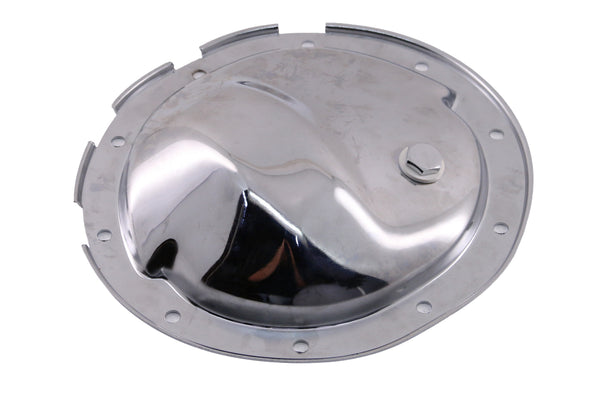 1964-UP CHEVY-GM CHROME STEEL REAR DIFFERENTIAL COVER - 10 BOLT W- 8.5" RING GEAR