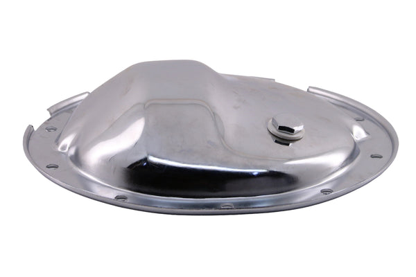 1964-UP CHEVY-GM CHROME STEEL REAR DIFFERENTIAL COVER - 10 BOLT W- 8.5" RING GEAR