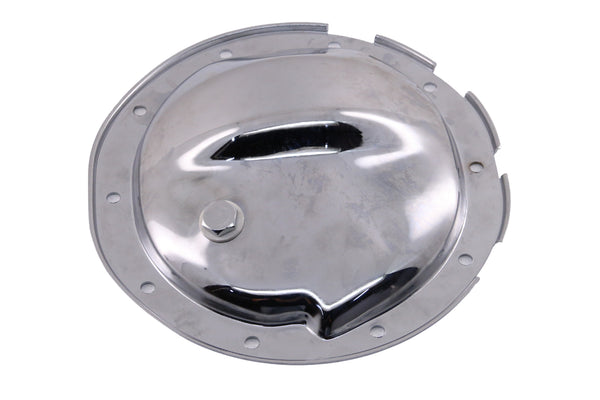 1964-UP CHEVY-GM CHROME STEEL REAR DIFFERENTIAL COVER - 10 BOLT W- 8.5" RING GEAR