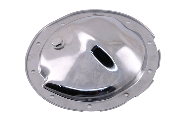 1964-UP CHEVY-GM CHROME STEEL REAR DIFFERENTIAL COVER - 10 BOLT W- 8.5" RING GEAR