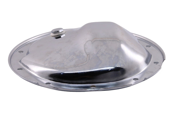 1964-UP CHEVY-GM CHROME STEEL REAR DIFFERENTIAL COVER - 10 BOLT W- 8.5" RING GEAR
