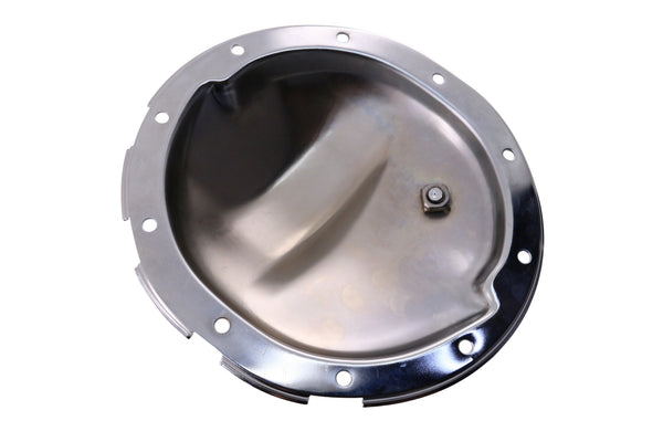 1964-UP CHEVY-GM CHROME STEEL REAR DIFFERENTIAL COVER - 10 BOLT W- 8.5" RING GEAR