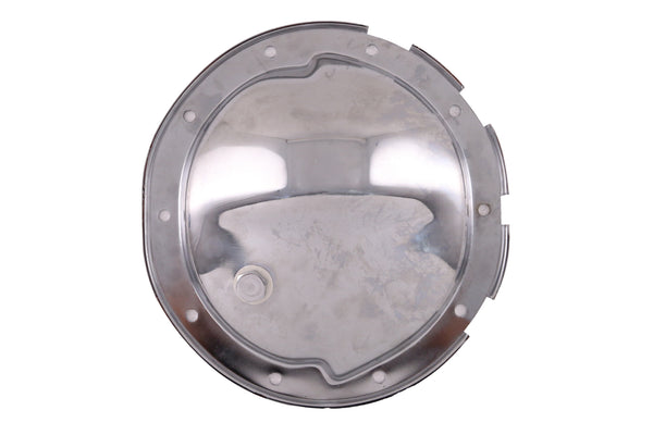 1964-UP CHEVY-GM CHROME STEEL REAR DIFFERENTIAL COVER - 10 BOLT W- 8.5" RING GEAR