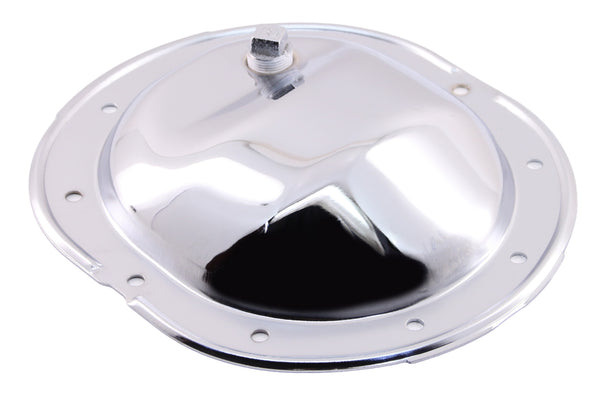 1961-89 CHRYSLER-MOPAR CHROME STEEL REAR DIFFERENTIAL COVER - 10 BOLT W- 8.25" RING GEAR