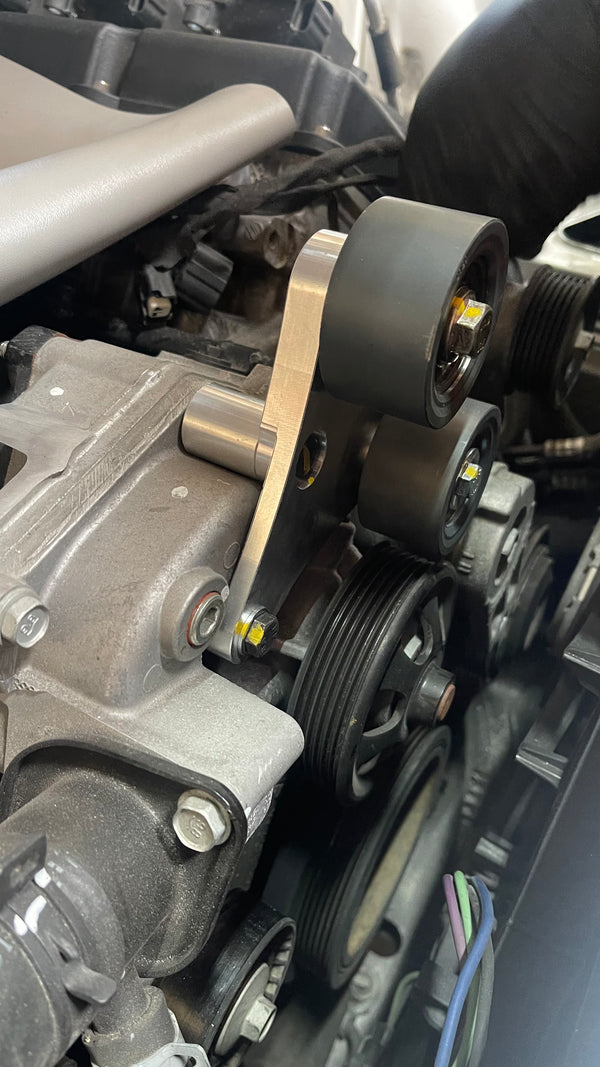 ALUMINUM MOPAR HEMI GEN 3 HELLCAT SUPERCHARGER SWAP CONVERSION IDLER BRACKET KIT