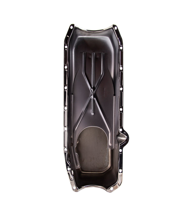 Steel 1980–85 Chevy SB Stock Capacity Oil Pan – Black Chrome