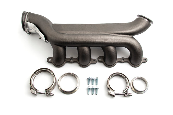 Cast Iron Turbo Exhaust Manifold – Passenger Side | 2002–2012 Chevy LS-Based Engines | Raw Finish