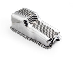 Aluminum Retro Finned Oil Pan – Fits 1965–1987 Ford SB 260‑289‑302 – Front Sump – Polished