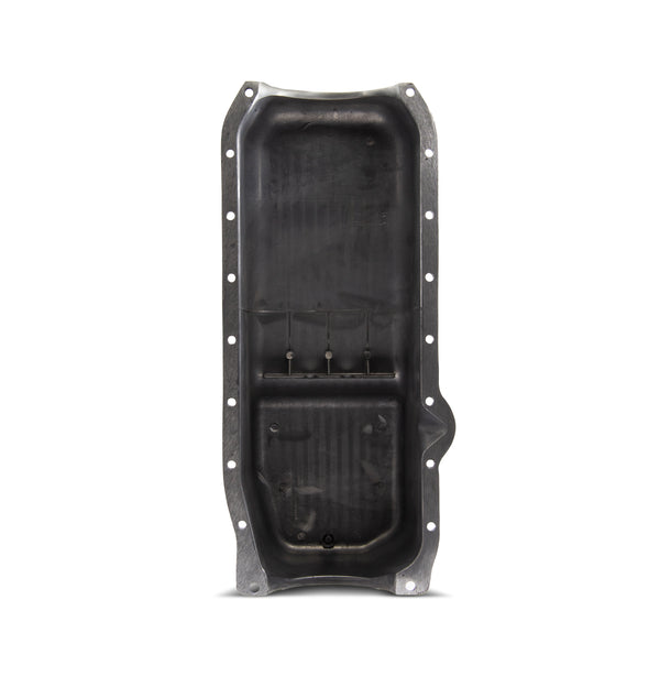 Aluminum Finned Oil Pan - Polished | Fits 1986–2002 Chevy SB 262–400 | Stock 4 Quart | One-Piece Rear Main Seal