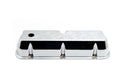 ALUMINUM 1962–85 FORD SB 289–302–351W 5.0 TALL VALVE COVERS – FLAMED DESIGN – CHROME