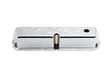 ALUMINUM 1962–85 FORD SB 289–302–351W 5.0 TALL VALVE COVERS – FLAMED DESIGN – CHROME