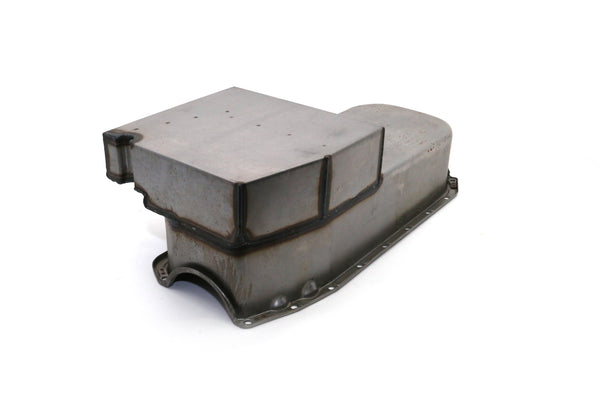 STEEL 1980–85 CHEVY SB 283–350 IMCA CIRCLE TRACK RACING OIL PAN – RAW
