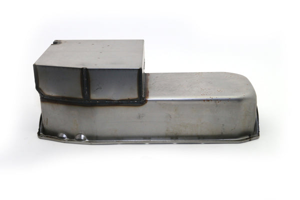 STEEL 1980–85 CHEVY SB 283–350 IMCA CIRCLE TRACK RACING OIL PAN – RAW