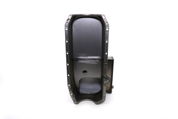 STEEL 1980–85 CHEVY SB 283–350 IMCA CIRCLE TRACK RACING OIL PAN – RAW