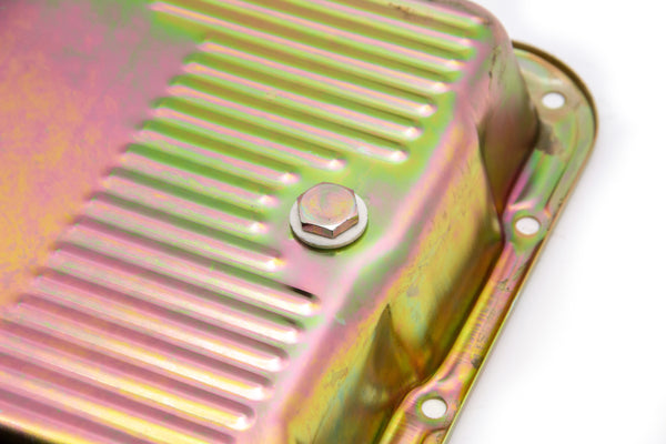 CHEVY-GM 700R4-4L60E-4L65E STEEL TRANSMISSION PAN - ZINC
