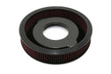 Steel 16" x 3" Dominator Air Cleaner Kit with Washable Red Cotton Filter - Black Fits Chevy / Ford / Mopar Applications