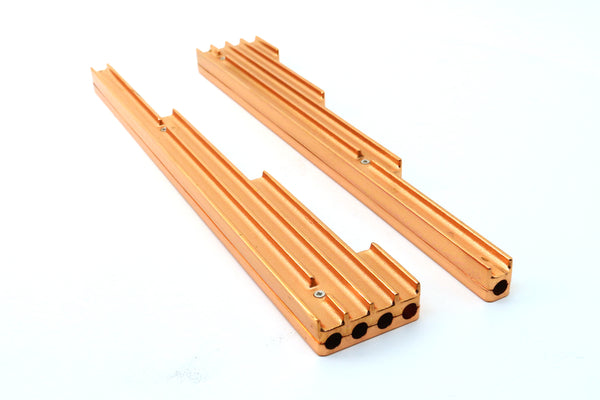 Aluminum Billet 9.5mm Wire Loom Set Finned - Copper