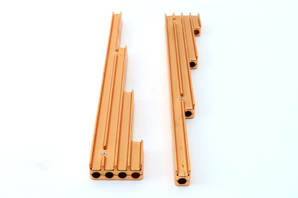 Aluminum Billet 9.5mm Wire Loom Set Finned - Copper