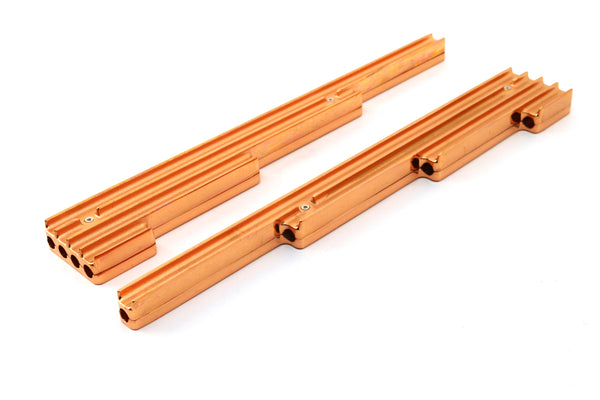 Aluminum Billet 9.5mm Wire Loom Set Finned - Copper