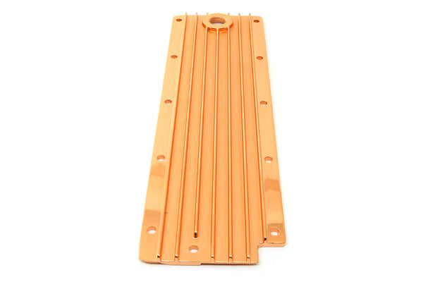 ALUMINUM LS2, LS3 LS7 & LSX SERIES ENGINE VALLEY PLATE OIL FILLER HOLE - COPPER