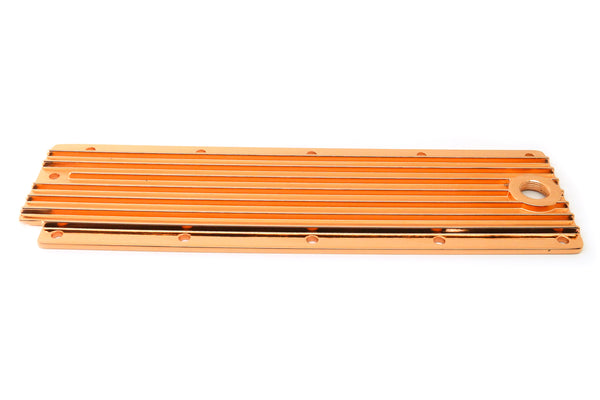 ALUMINUM LS2, LS3 LS7 & LSX SERIES ENGINE VALLEY PLATE OIL FILLER HOLE - COPPER