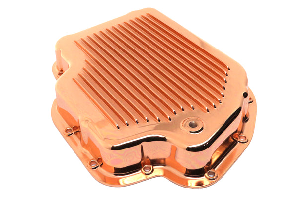 CHEVY-GM TURBO TH-400 ALUMINUM TRANSMISSION PAN KIT DEEP FINNED - COPPER