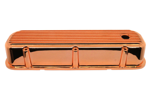 1965-95 CHEVY BIG BLOCK 396-427-454-502 TALL ALUMINUM VALVE COVERS - FINNED - COPPER