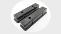 STEEL 1958-86 CHEVY SB 283-400 1 HOLE - 2 HOLE SCREW IN TALL VALVE COVERS - BAFFLED-BLACK