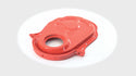Painted Orange Steel Timing Chain Cover Set with Timing Tab – Chevy Big Block 396–454 (1966–1990)