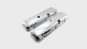 1965-72 CHEVY BIG BLOCK 396-427-454 SHORT OEM STYLE STEEL VALVE COVERS W- DRIPPER RAILS - CHROME