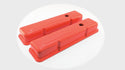 Steel Short Valve Covers – Fits 1958–86 Chevy SB 283-305-327-350-400 – Smooth – Orange