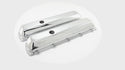 Steel Valve Covers – Fits 1964–1980 Oldsmobile 330‑350‑400‑425‑455 (Stock Height, 1 Push‑In Hole, Smooth Top) – Chrome Finish