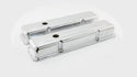 Steel Short Valve Covers – Fits 1958–86 Chevy SB 283-400 – Smooth – Chrome