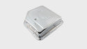 Steel Transmission Pan – Fits Chevy/GM TH-350 Turbo – Deep Sump – Stamped "350 Turbo" Logo – Chrome