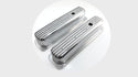 Aluminum 1987–97 Chevy Center Bolt Tall Valve Covers – Finned – Polished