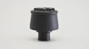 ALUMINUM ROUND BREATHER FINNED - BLACK