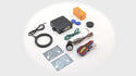 Universal RFID 12V Ignition Switch Engine Start Push Button System Anti Theft Kit – Silver Push-Start Button with Black Trim