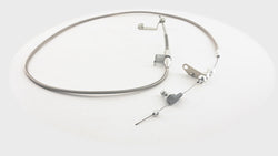 CFR PERFORMANCE NATURAL FINISH 1986–1993 FORD AOD TRANSMISSION KICKDOWN CABLE KIT CARBURETOR – NATURAL