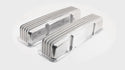 Aluminum Tall Valve Covers Fits 1958–86 Chevy Small Block 283 / 305 / 327 / 350 / 383 / 400 – Full Finned – No Holes – Polished Finish