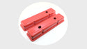 1958-86 CHEVY SMALL BLOCK 283-305-327-350-400 OEM STYLE SHORT VALVE COVERS - ORANGE