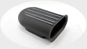 Single 4-Barrel Hilborn-Style Scoop – 5 Finned Black Aluminum Air Scoop