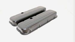 STEEL 1965-95 CHEVY BB 396-427-454-502 SHORT VALVE COVERS 454 LOGO - BLACK