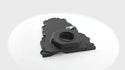 Aluminum Chevy LS Two Piece Timing Chain Cover With Cam Sensor Hole Fits LS Engines Up To Gen 4 – Black
