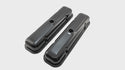 1959-79 PONTIAC 301-326-350-389-400-421-428-455 V8 SHORT STEEL CENTER HOLE VALVE COVERS - BLACK