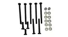STEEL CHEVY LS ALTERNATOR- A-CAN STYLE POWER STEERING RELOCATION BRACKET KIT - BLACK