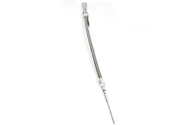CFR PERFORMANCE STAINLESS BRAIDED CHRYSLER HEMI 5.7L, 6.1L, 6.4L CENTER SUMP PAN FLEXIBLE DIPSTICK - NATURAL